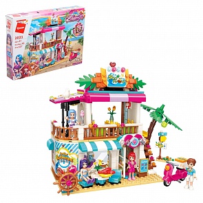 Конструктор – Кафе: мопед, фигурки и аксессуары, 527 деталей (Enlighten Brick, BRICK2021 (12))